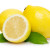 Fresh lemon with leaves